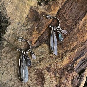 Half hoop dangle earrings